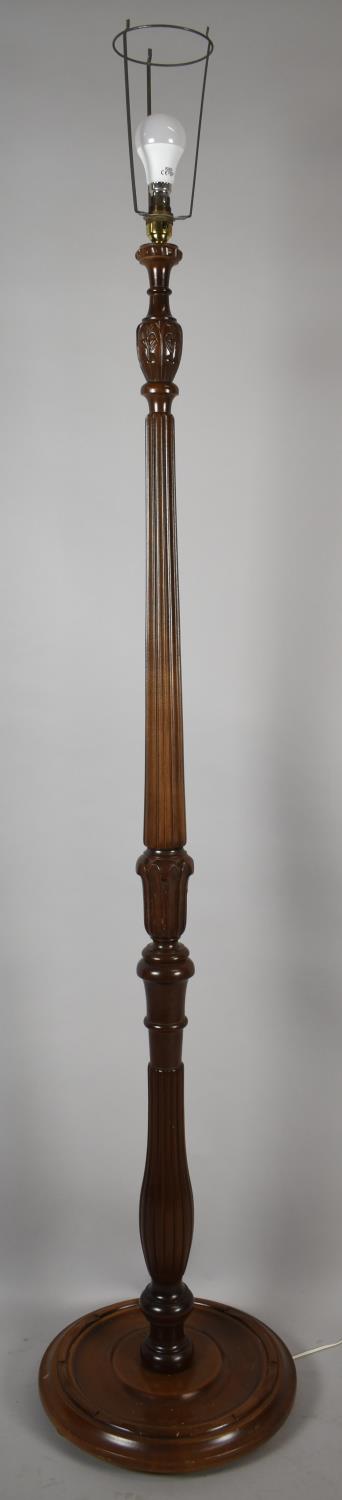 A Good Quality Mid 20th Century Mahogany Standard Lamp