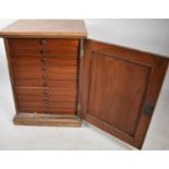 A Late 19th/Early 20th Century Mahogany Ten Drawer Collectors Cabinet with Panelled Door and
