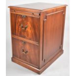 A Bradley Two Drawer Mahogany Filing Cabinet with Slide, 50cm wide