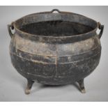 A Vintage Oval Cast Iron Cauldron, 48cm wide
