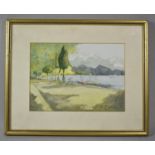 A Framed Margaret Page Watercolour Depicting Lucerne, 23x17cm