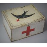 A Vintage First Aid Tin with Swallow Decoration