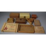 A Collection of Various Wooden Jewellery, Cigarette and Chocolate Boxes
