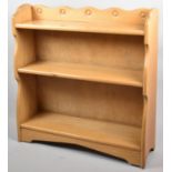 A Small Three Shelf Mid 20th Century Open Bookcase, 76cm Wide