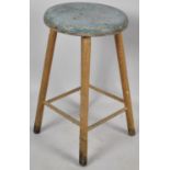 A Vintage Circular Topped Stool, 53cm high