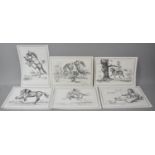 A Collection of Printed Horse Cartoons After Lesley Bruce, Each 29.5cm x 21cm