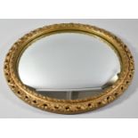 A Mid 20th Century Circular Gilt Framed Convex Wall Mirror, 41cm