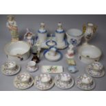 A Collection of Continental Ceramics to Include Miniature Floral Swag and Gilt Decorated Teaset, Two