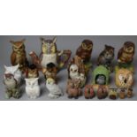 A Collection of Various Ceramic Owl Ornaments (Some Pieces with Condition Flaws)
