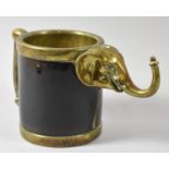 An Unusual 19th Century Colonial Novelty Item in the Form of a Brass and Tortoiseshell Tankard