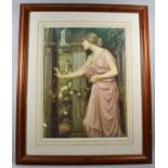 A Framed Waterhouse Print, "Psyche Entering Cupid's Garden", 51x38cm