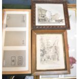 Two Framed Prints and a Photo Frame