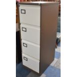 A Modern Metal Four Drawer Filing Cabinet, No Key