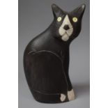 A Modern Ceramic Stud of a Seated Cat, 29.5cm high