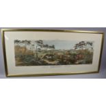 A Framed Wolstenholme Fox Hunting Print, 81x35cm