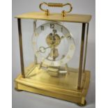 A Mid 20th Century Kundo Brass Case Skelton Mantle Clock with Kieninger & Obergfell