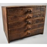 A Late 19th Century Five Drawer Collectors or Watchmakers Cabinet, 38.5cm Wide