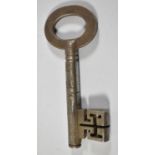 A 19th Century Steel Door Key, 14cm Long