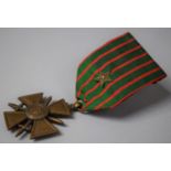 A French Croix de Guerre 1914-1918 Medal with Ribbon and Single Star