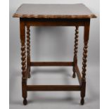 An Oak Square Topped Barley Twist Occasional Table, 58cm Square and 73cm High