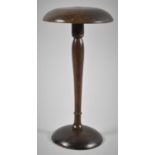 A 19th Century Turned Wooden Wig Stand, 26cm high