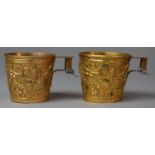 A Pair of Souvenir Gilt Metal Cups to Replicate the Pair of Cretan Gold Cups Discovered at the