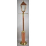 A Mid 20th Century Novelty Copper and Brass Standard Lamp in the Form of a Street Lamp, 170cm high
