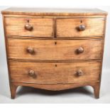 A Late Victorian Bow Fronted Mahogany Bedroom Chest of Two Short and Two Long Drawers on Bracket