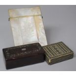 A Mother of Pearl Card Case in Need of Attention with Detached Hinge, Inlaid Visakhapatnam
