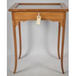 An Edwardian String Inlaid Bijouterie Table on Splayed Supports, 58cm x 41cm x 74cm High