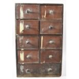 A Late 19th/Early 20th Century Mahogany Chest of Eight Short and One Long Base Drawers, In Need of