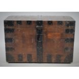 A 19th Century Metal Banded Silver Chest by Chapple & Mantell, 32 Strand London, with Iron