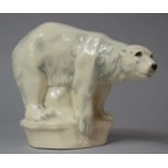 A Continental White Glazed Study of a Polar Bear, Impressed No.37283 to Base, 21cm