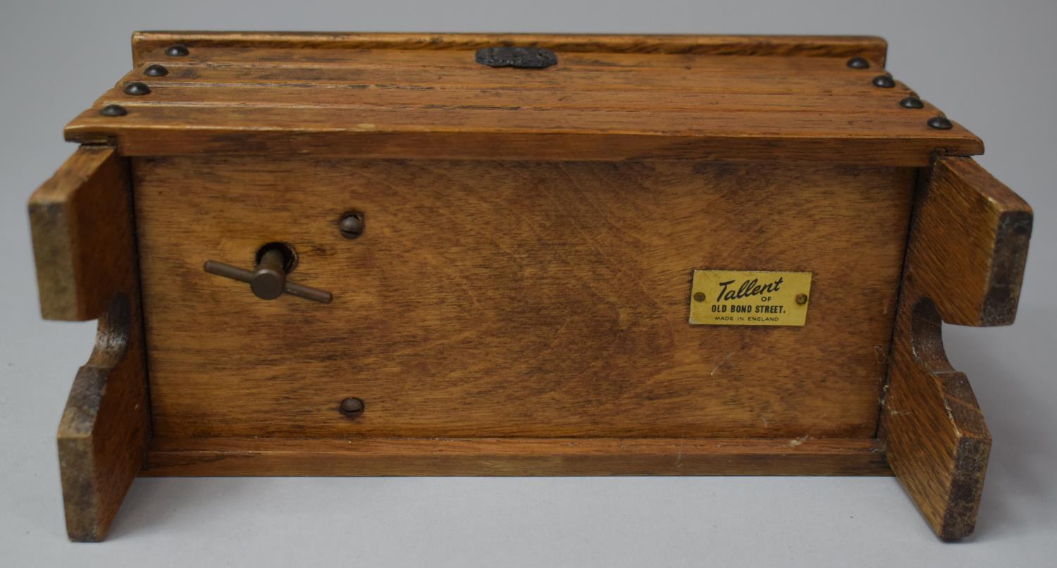 A Novelty Musical Box In the Form of an Iron Mounted Lift Top Coffer Chest by Tallent of Old Bond - Image 2 of 3