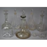 A Collection of Various Decanters to Comprise Ships Decanter, Scrooge Decanter, Globe and Stalk