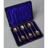 A Cased Set of Six Victorian Silver Coffee Spoons, London 1893, 77g