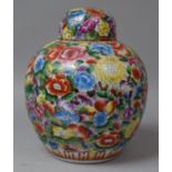 A Mid/Late 20th Century Chinese Ginger Jar with Multicolour and Gilt Floral Decoration, 28cm high