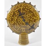 A Mid 20th Century Studio Pottery Stoneware Treacle Glazed Novelty, "Even a Stopped Clock is Right