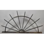 A Modern Wrought Iron Spiked Starburst Arch, 120cm Wide