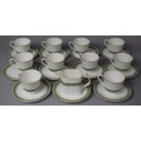 A Royal Doulton Rondelay Pattern Tea set to comprise Ten Cups, Milk Jug and Twelve Saucers