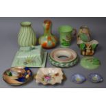 A Collection of Various Mid 20th Century Ceramics to include Carltonware Hand Painted Vase, Falcon