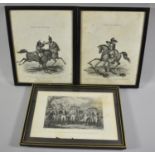A Pair of Early 19th Century Thomas Kelly Engravings, "The Battle of Waterloo", Each 24.5 x 19cm