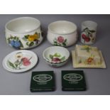 A Collection of Various Portmeirion China to comprise Two Bowls, Plate, Coasters, Canister