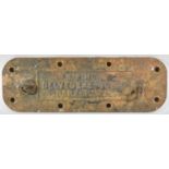 A Late 19th/Early 20th Century Cast Iron Rectangular Plaque for B Finch, Belvedere Works,