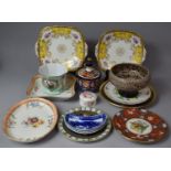 A Collection of Various 19the Century and Later Ceramics comprising Two Coalport Batwing Plates,