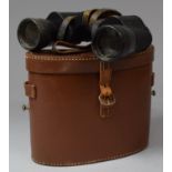 A Pair of Leather Cased Wray Defiant 10x35 Binoculars