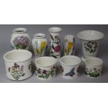 A Collection of Various Portmeirion Botanic Garden Vases and Pots, 9 Pieces in Total