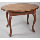 A Mid 20th Century Mahogany Oval Topped Occasional Table on Cabriole Supports, 75cm Wide and 55cm