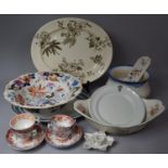 A Collection of Various 19th Century and Later Ceramics Comprising Floral Decorated Finger Plate,