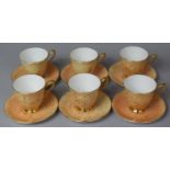 A Royal Albert Gossamer Pattern Coffee Set to comprise Six Cans and Six Saucers